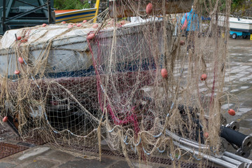 Fischernetze, Fischerboote