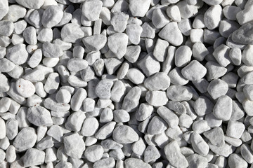 weißer Marmorkiesel Kiesesteine Hintergrund