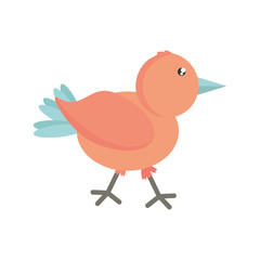 cute bird comic icon vector illustration eps 10