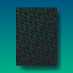 Abstract Geometric Line Cover Design - Vector illustration template