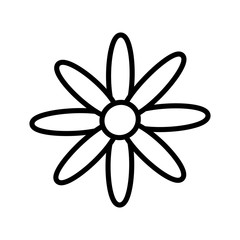 flower decoration nature icon outline vector illustration eps 10