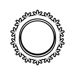 label flower decoration outline vector illustration eps 10