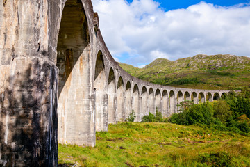 Glenfinnan Railway Viaduct on the West Highland Line in Glenfinnan, Scotland