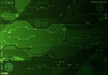 Abstract green digital communication technology background.