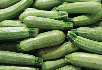 green zucchini top view