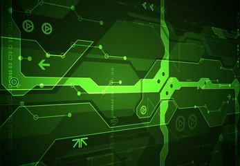 Abstract green digital communication technology background.