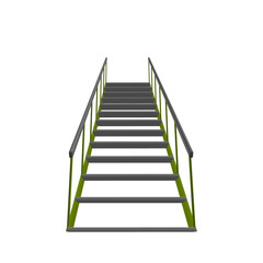 Stairs. 3d Vector illustration.Bottom view.