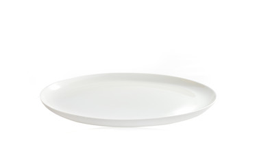 empty white plate on white background