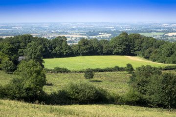 Fototapeta premium lush green typical beautiful english cotswold landscape
