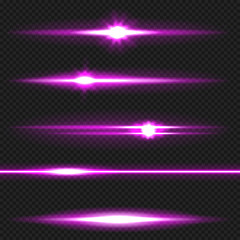 Purple laser beams pack