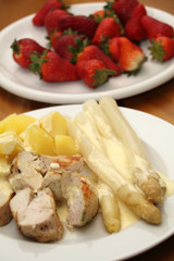 Hühnerbrust mit Spargel und Kartoffeln