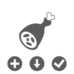 meat icon stock vector illustration flat design