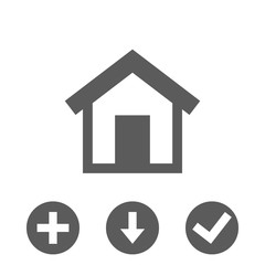 home icon stock vector illustration flat design