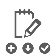 notepad icon stock vector illustration flat design