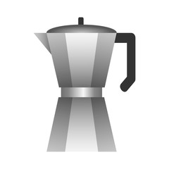 italian coffee maker icon over wite background. vector illustration