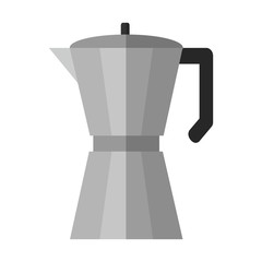 italian coffee maker icon over wite background. vector illustration