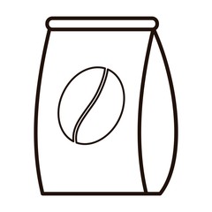 coffee bag icon over white background. vector illustration