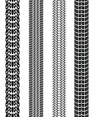 Black prints of tire cars, seamless pattern