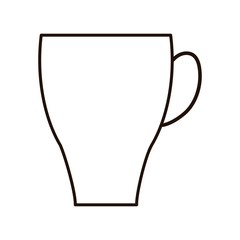 coffee cup icon over white background. vector illustration