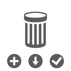 trash bin icon stock vector illustration flat design