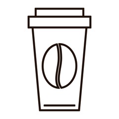 coffee cup icon over white background. vector illustration