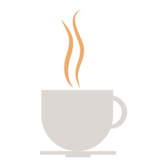 hot coffee cup icon over white background. vector illustration
