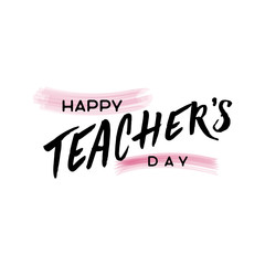 lettering and calligraphy modern - Happy Teachers day to you. Sticker, stamp, logo - hand made
