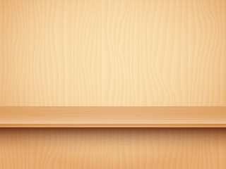 Empty Wooden Shelf