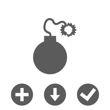 bomb icon stock vector illustration flat design