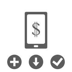 Smart phone with money dollars stock vector illustration flat design