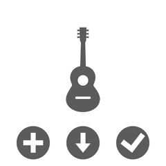 Acoustic guitar sign icon. Music symbol. stock vector illustration flat design