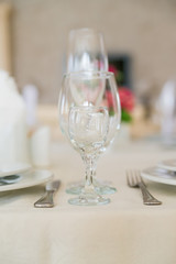 Elegant served table indoors