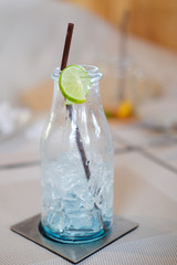 summer drink in glass jar