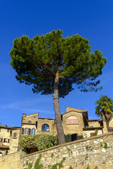 Fototapeta na wymiar San Gimignano is a small medieval hill town in Tuscany