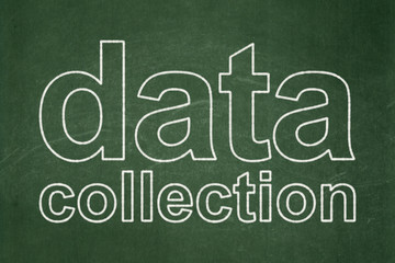 Obraz premium Information concept: Data Collection on chalkboard background