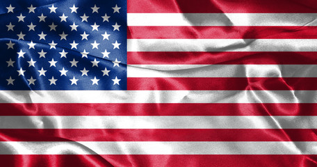 Naklejka premium United States of America Flag 3D illustration