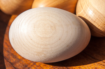 Fototapeta na wymiar Wooden eggs