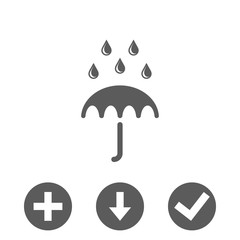 Umbrella vector icon. Rain protection symbol. Flat design style