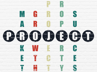 Business concept: Project in Crossword Puzzle