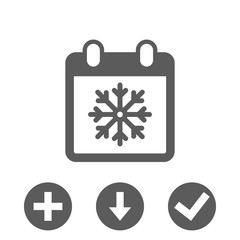 winter calendar icon stock vector illustration flat design