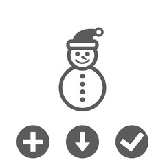 snowman icon stock vector illustration flat design