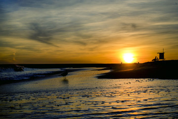Fototapeta na wymiar California Beach Sunset 
