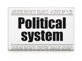 Politics concept: newspaper headline Political System