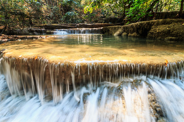 Waterfalls Huay Mae Kamin in  dry season