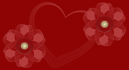 Template for love card