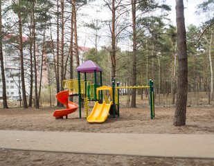 Fototapeta na wymiar children's Playground in a public Park