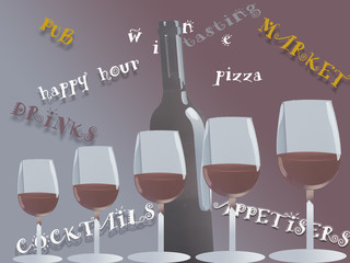 advertising poster of a wine bar