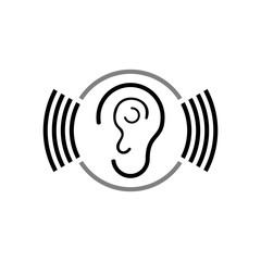 Ear vector icon