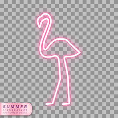 neon flamingo symbol