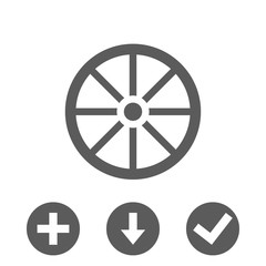 Obraz premium wheel icon stock vector illustration flat design